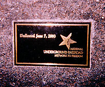 Underground Railroad Plaque